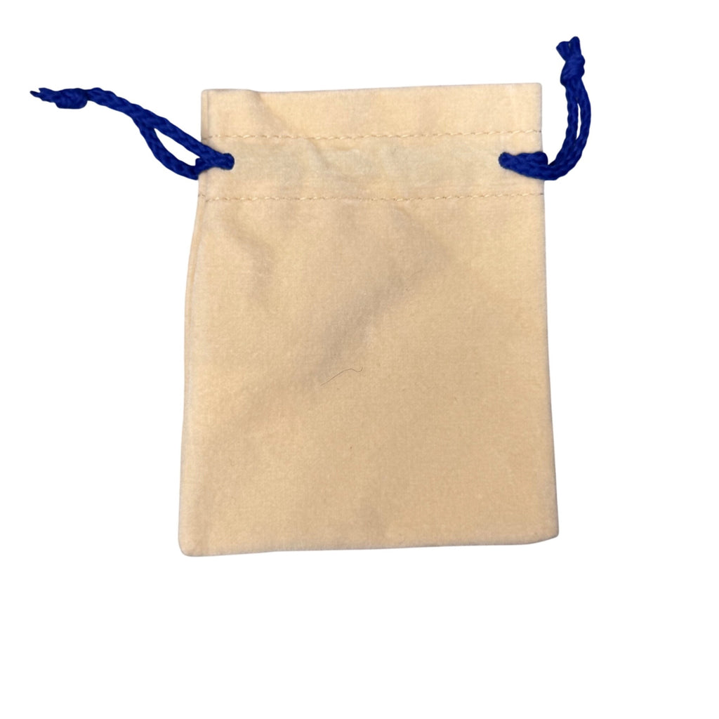 Louis Vuitton Beige Drawstring Dust Bag Blue Cord Jewelry Or Accessories 3 X 4"