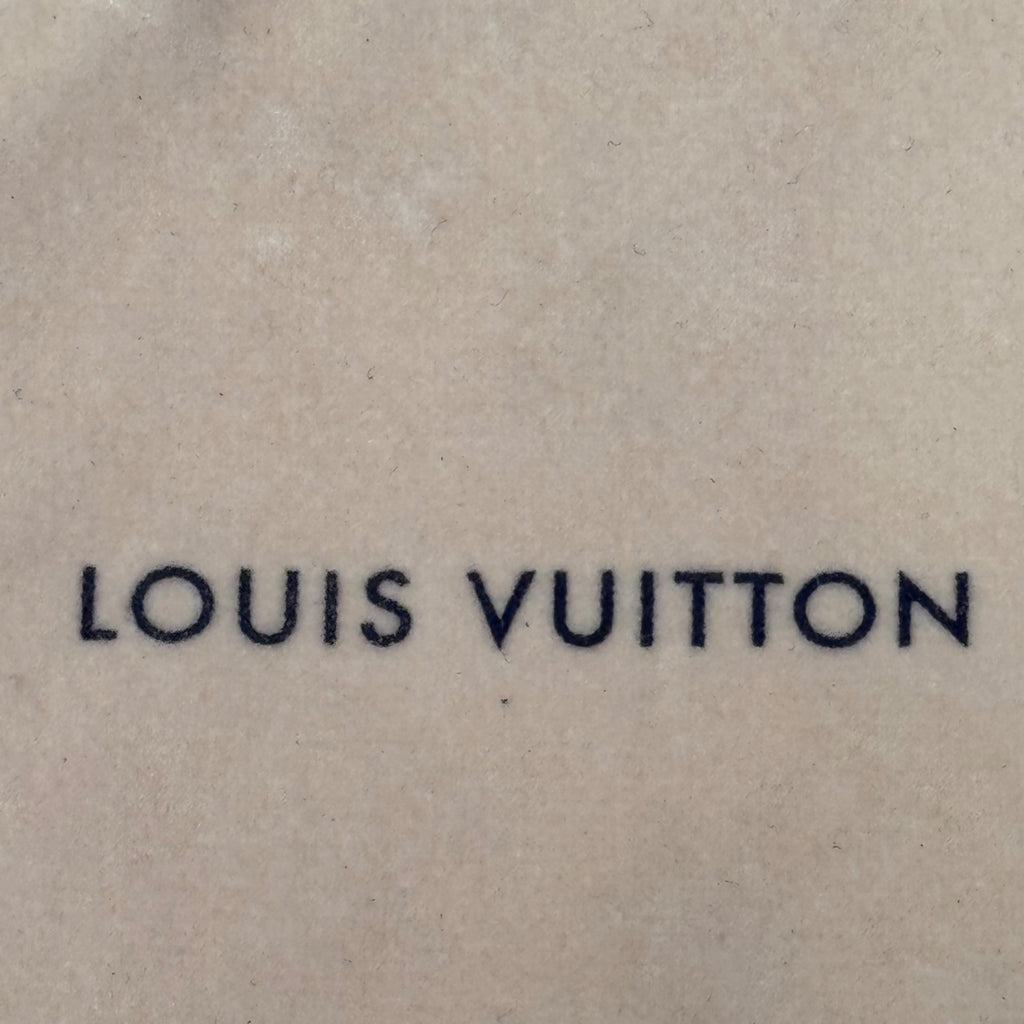 Louis Vuitton Beige Drawstring Dust Bag Blue Cord Jewelry Or Accessories 3 X 4"