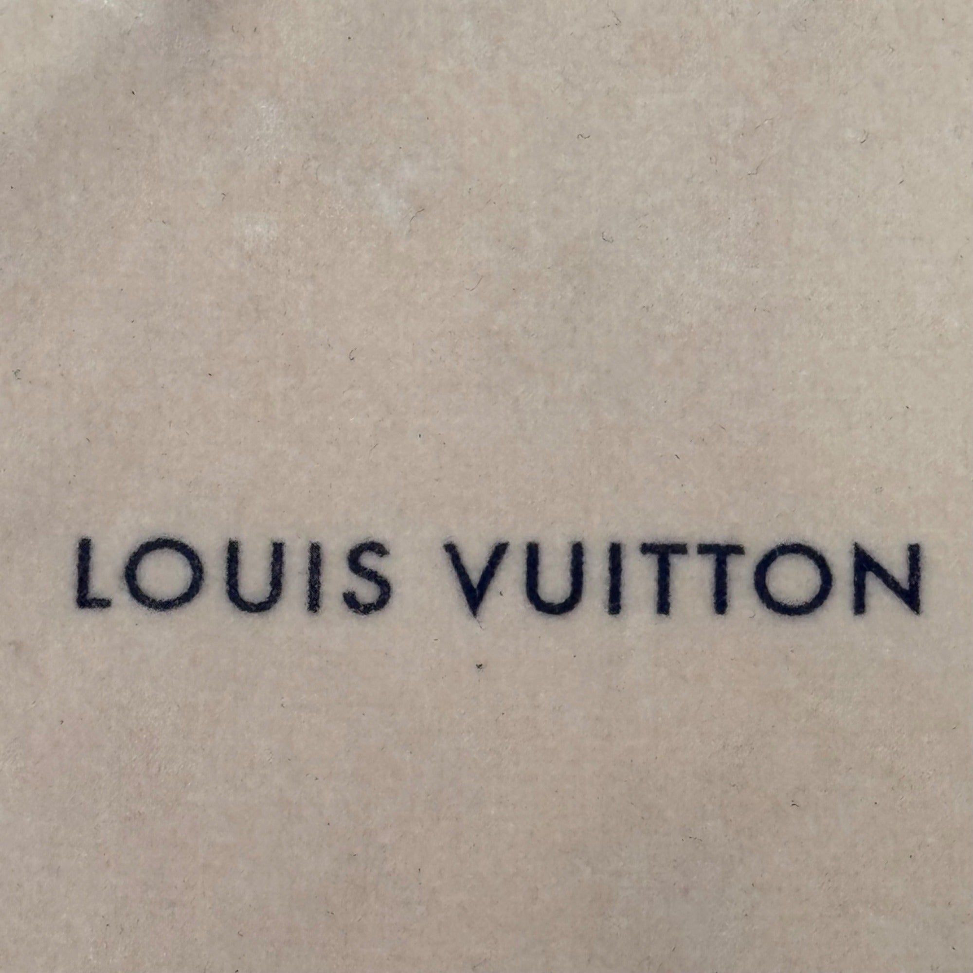 Louis Vuitton Beige Drawstring Dust Bag Blue Cord Jewelry Or Accessories 3 X 4"