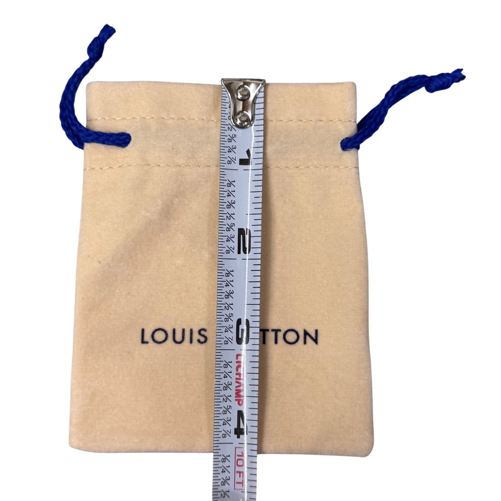 Louis Vuitton Beige Drawstring Dust Bag Blue Cord Jewelry Or Accessories 3 X 4"