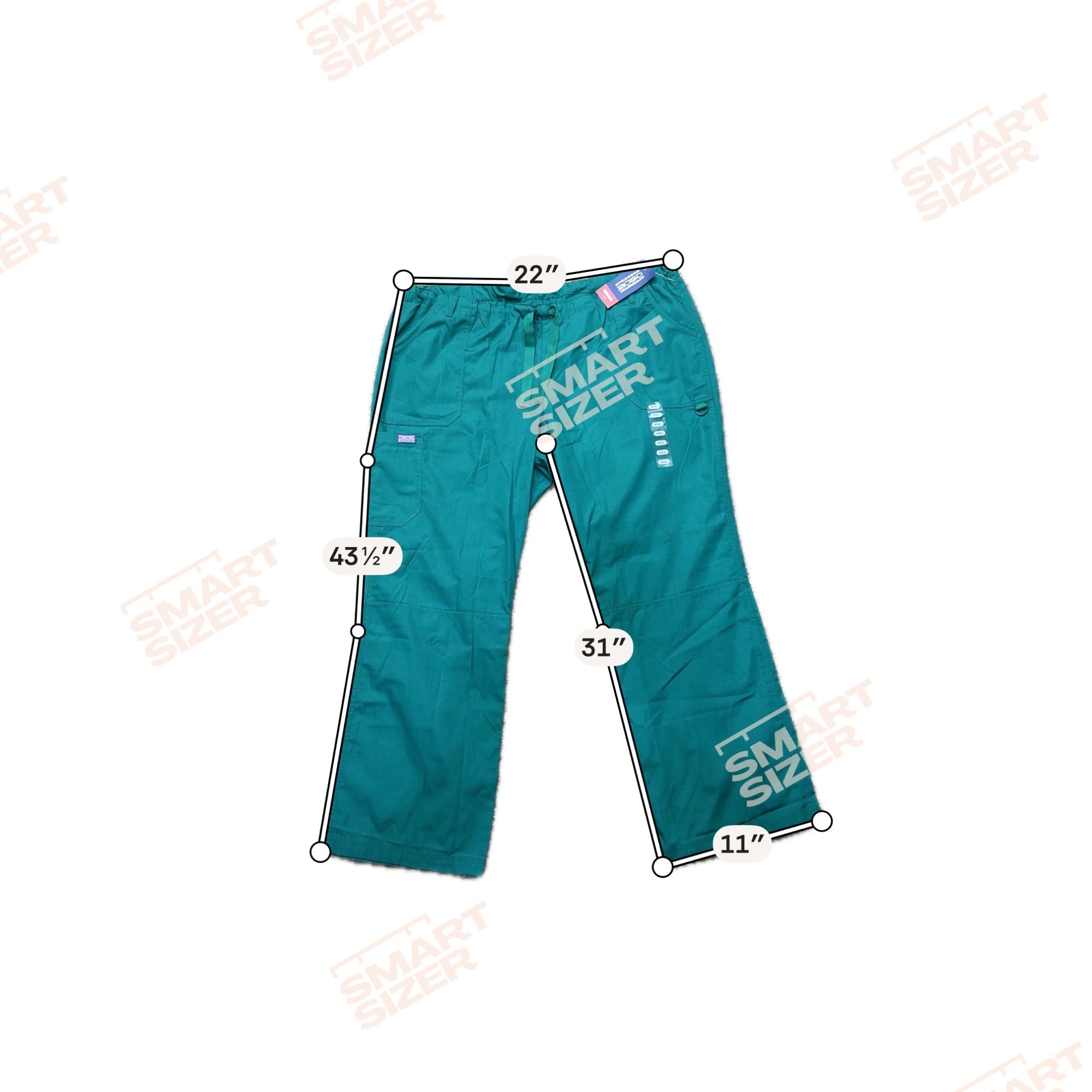 Cherokee Workwear Scrub Lot 3 Pairs 2XL Originals Allura Teal Royal Blue NEW