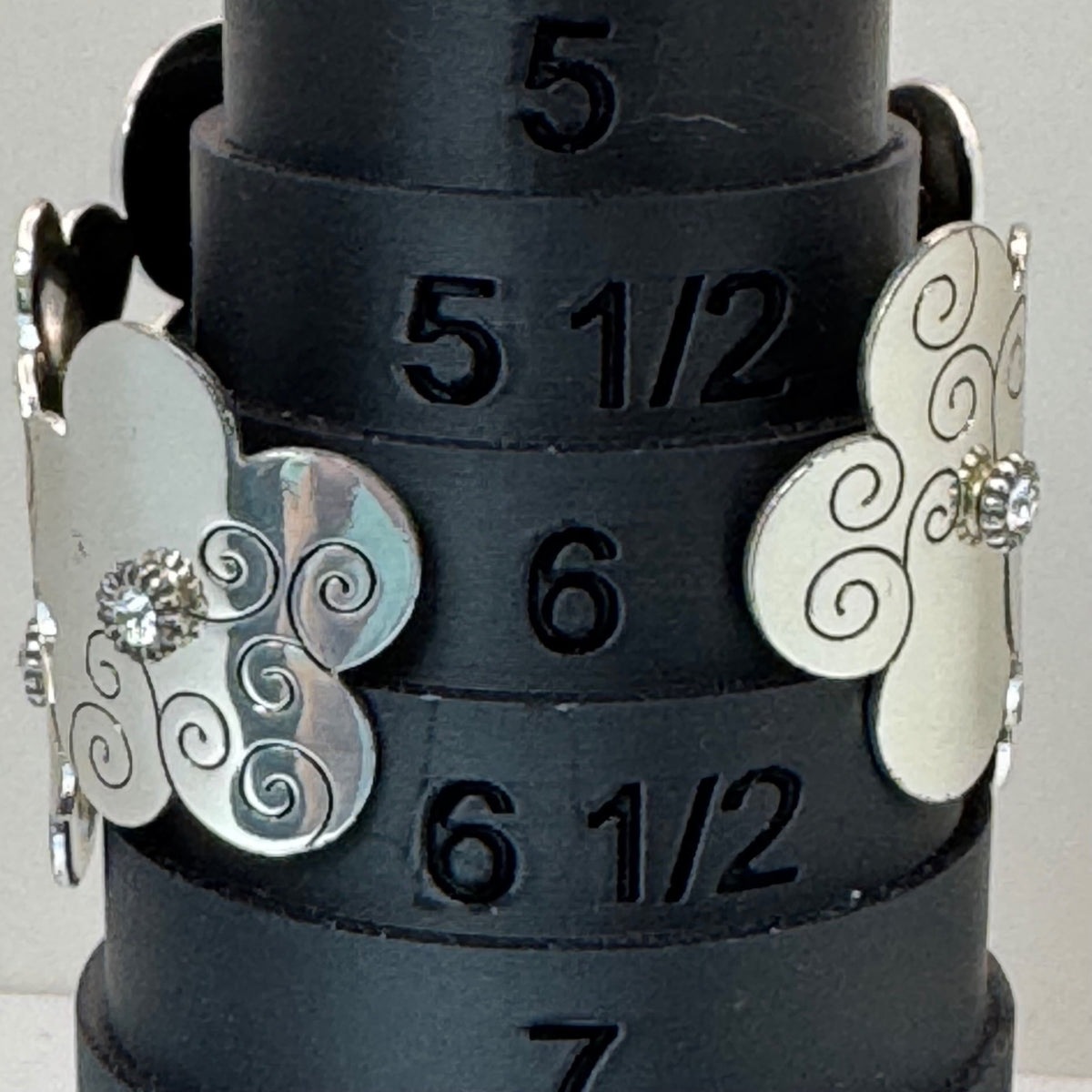 Brighton Florenza Necklace Braclet Cuff Set Silver Floral Jewelry Set With Pouch