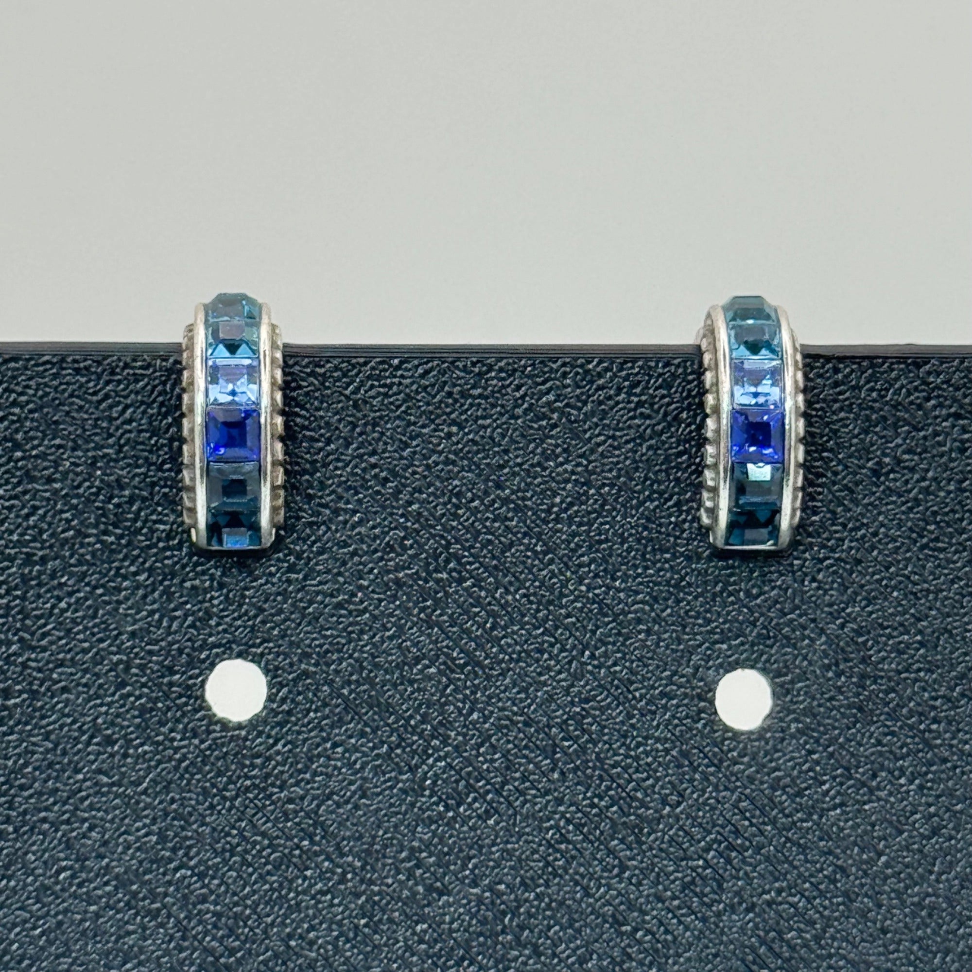 Brighton Spectrum Blue Set Crystal Necklace Bracelet Earrings Ring Size 8