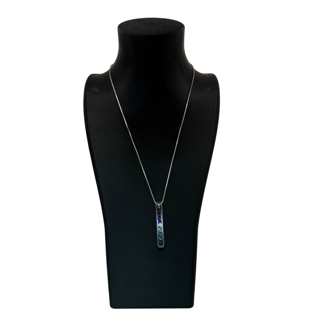 Brighton Spectrum Blue Set Crystal Necklace Bracelet Earrings Ring Size 8