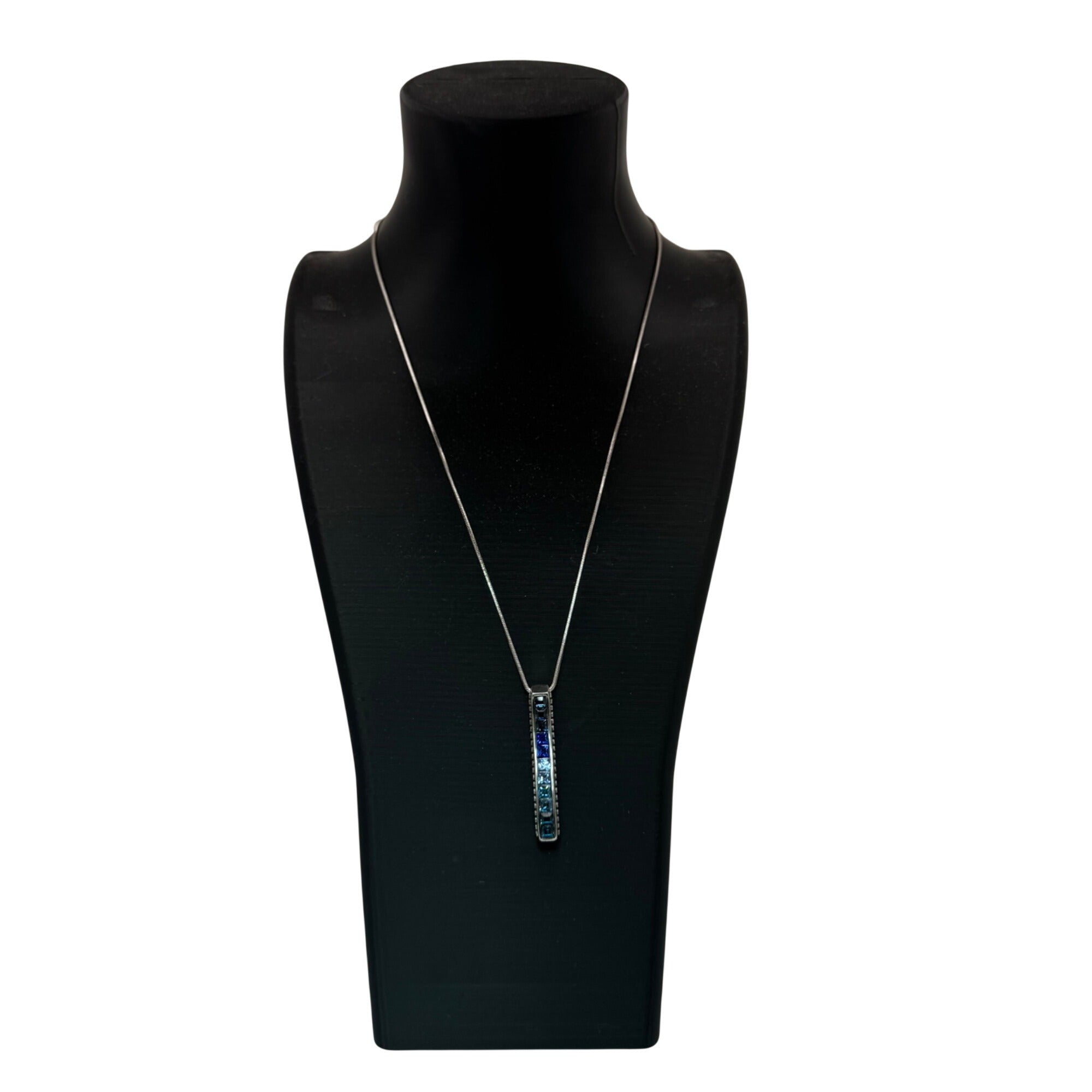Brighton Spectrum Blue Set Crystal Necklace Bracelet Earrings Ring Size 8