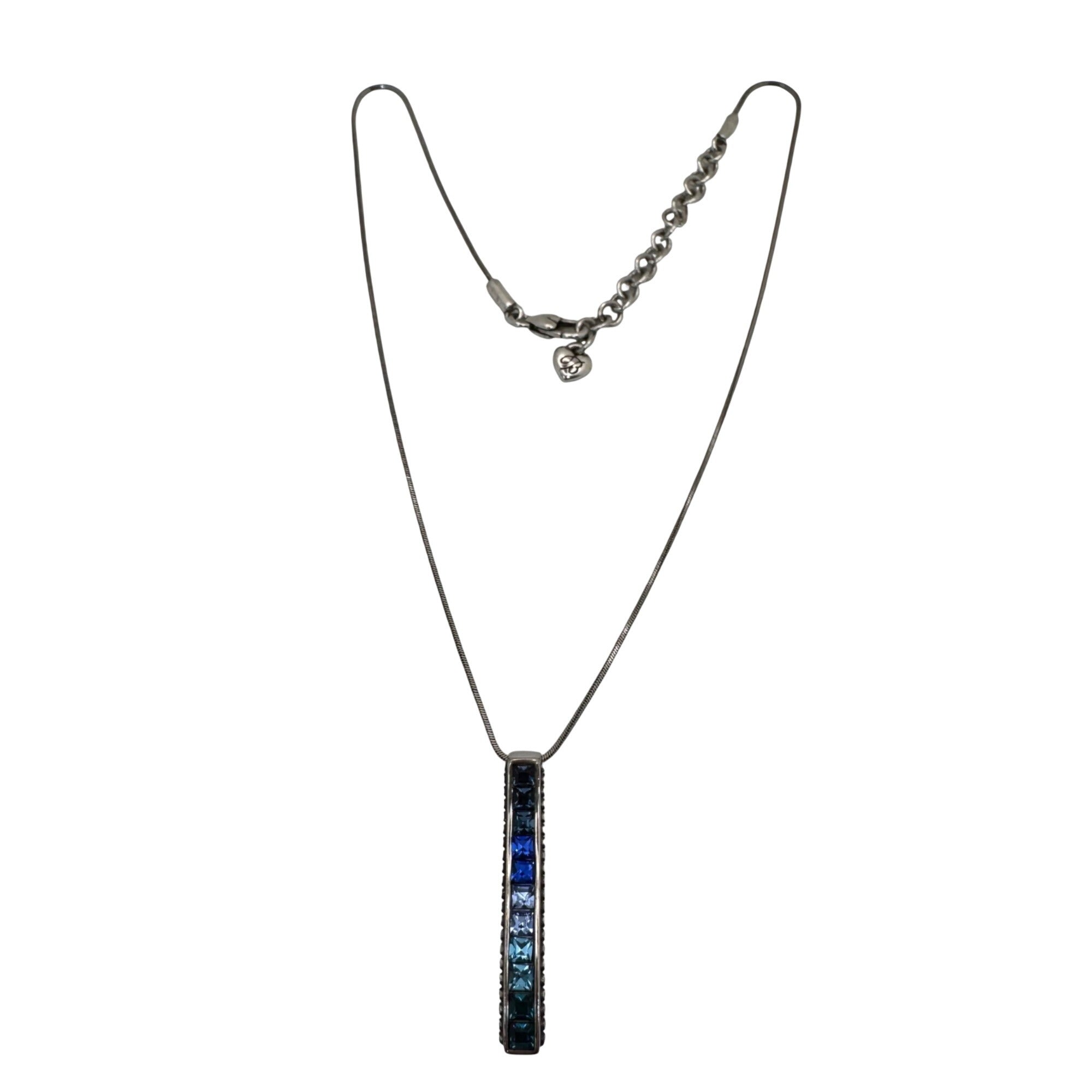 Brighton Spectrum Blue Set Crystal Necklace Bracelet Earrings Ring Size 8