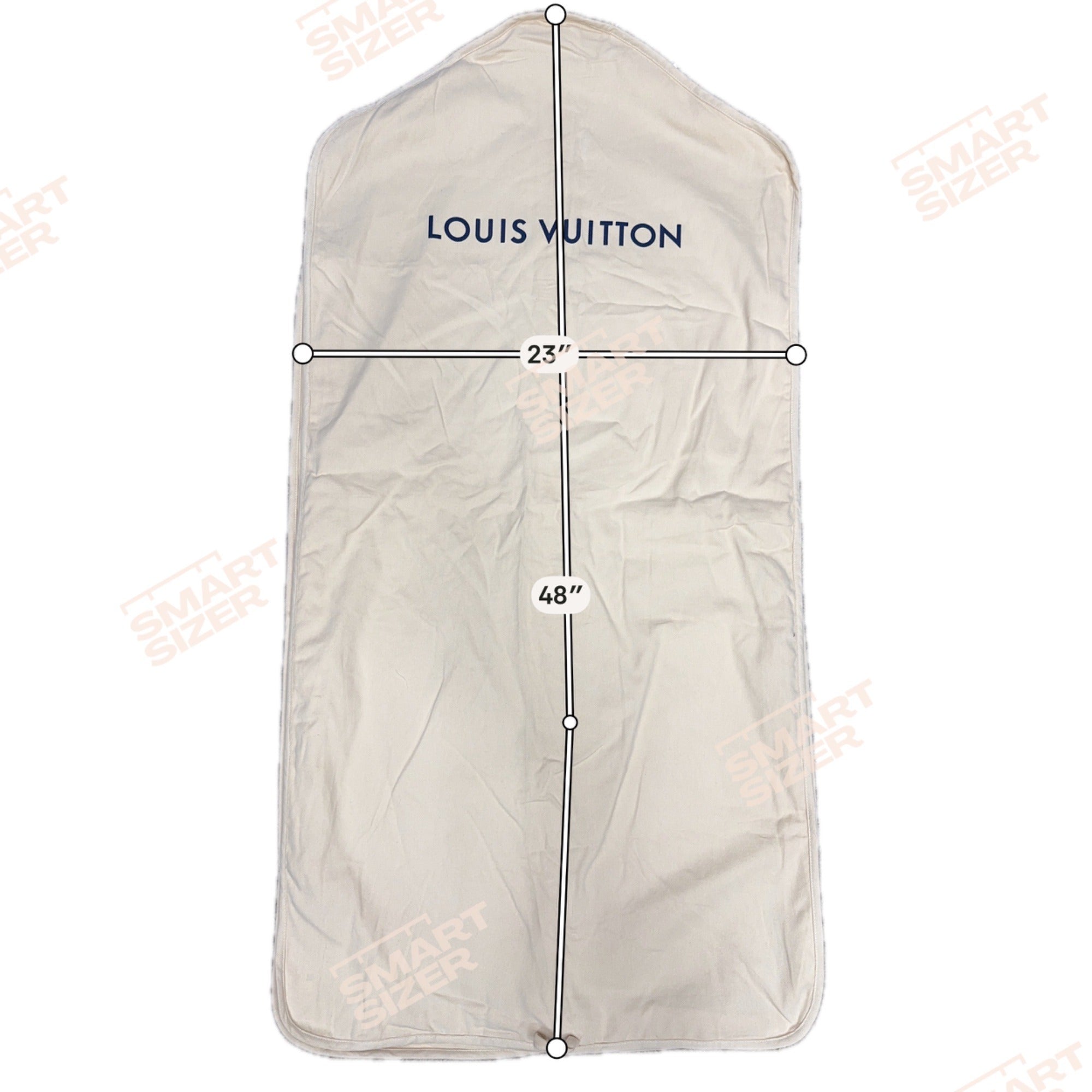 Fendi Roma Cream Garment Bag 48x23 Travel Storage Authentic Dress Suit Gift