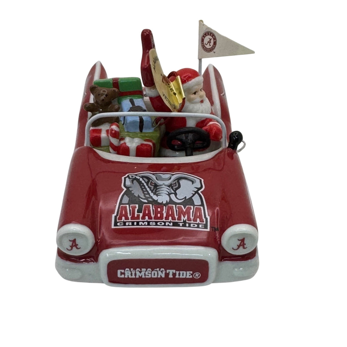 Alabama Crimson Tide 2009 Victory Car Ornament Danbury Mint Santa Original Box