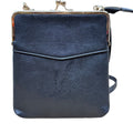HOBO ALBA Navy Blue Crossbody Vegan Leather Bag Kiss Lock Frame Coin Purse Strap