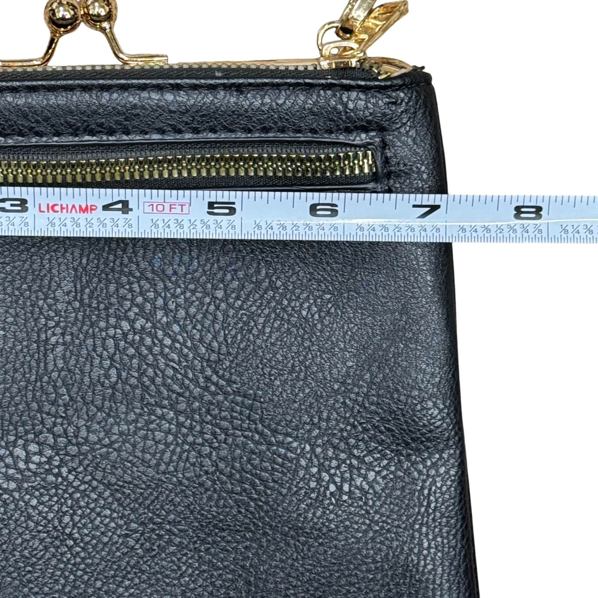 HOBO ALBA Navy Blue Crossbody Vegan Leather Bag Kiss Lock Frame Coin Purse Strap
