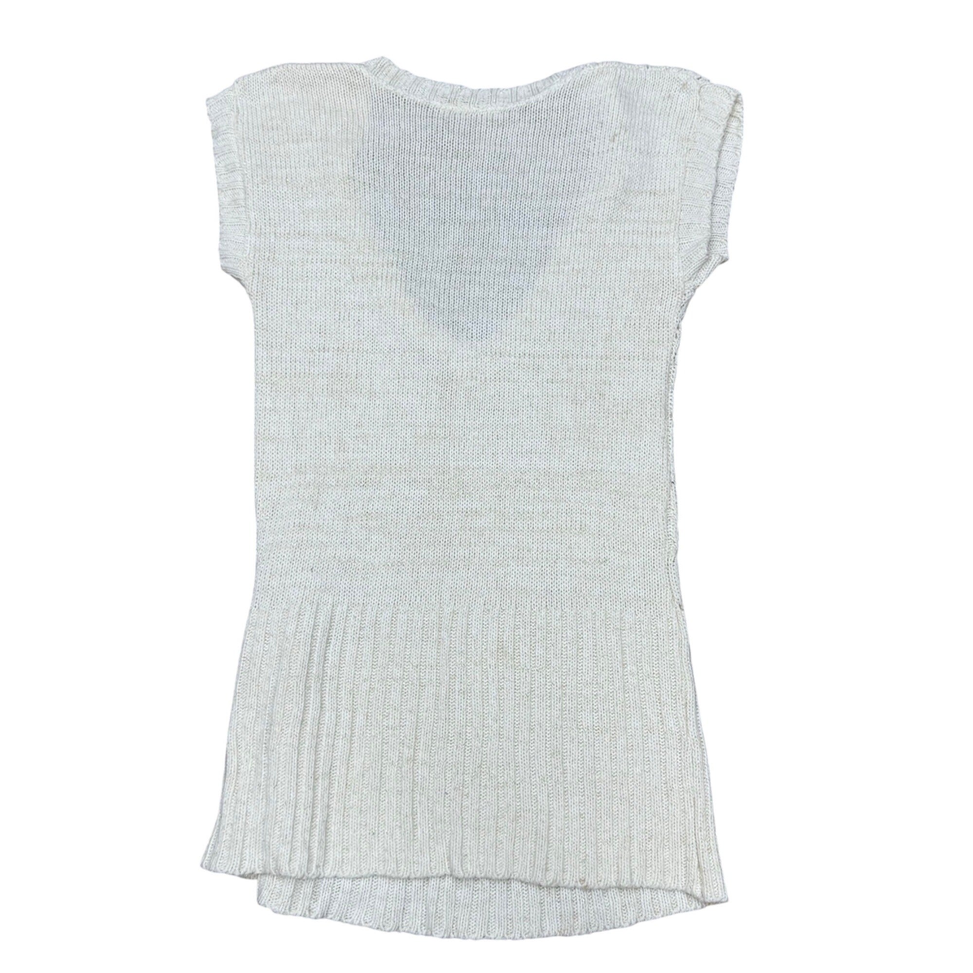 Vintage Charlotte Russe Sweater Womens Medium Ivory Beige Frost Mohair VNeck Y2K