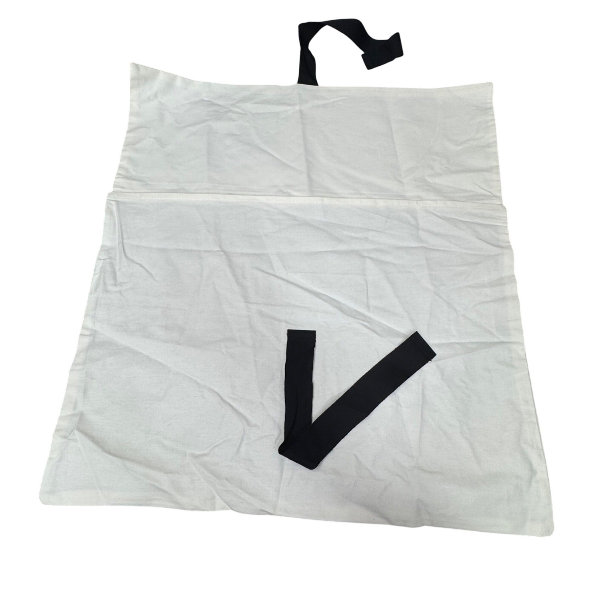 Chanel Dust Bag Envelope Black Tie Closure 18" X 13" Cotton Storage Bag Purse