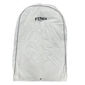Fendi Roma Cream Garment Bag Piping 43"x28" Travel Storage Dress Suit Authentic