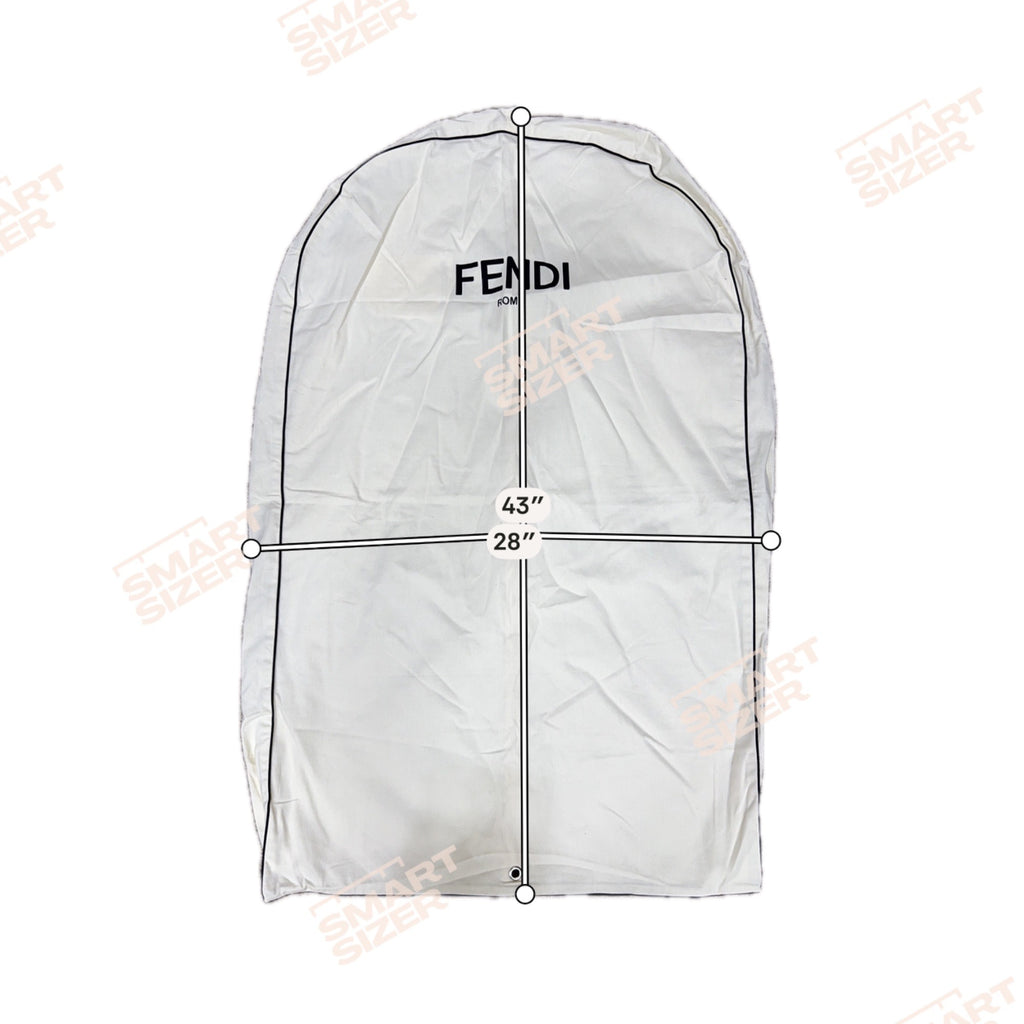 Fendi Roma Cream Garment Bag Piping 43"x28" Travel Storage Dress Suit Authentic