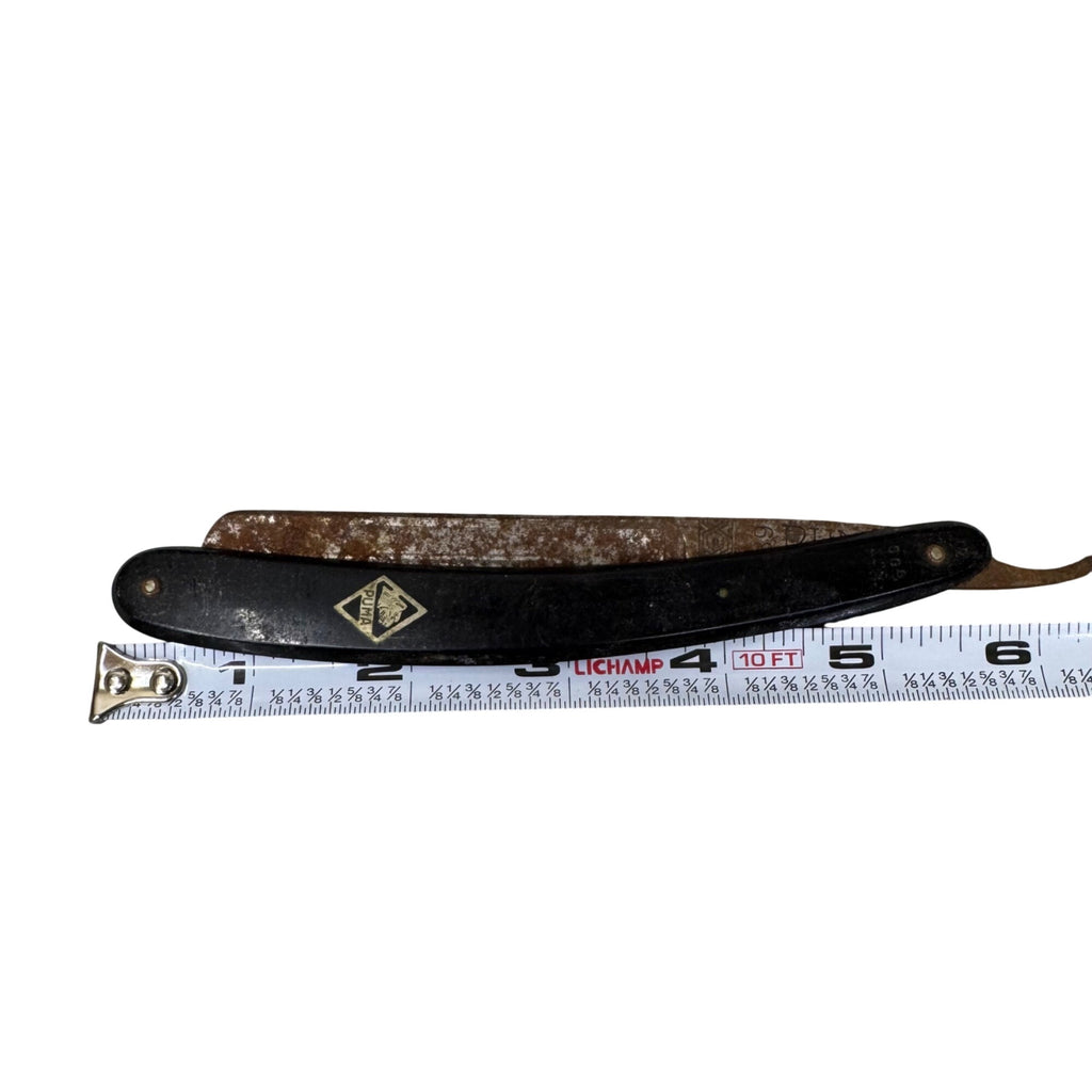 Puma Solingen Straight Razor Vintage Black  5/8" Blade Special Germany 68 READ
