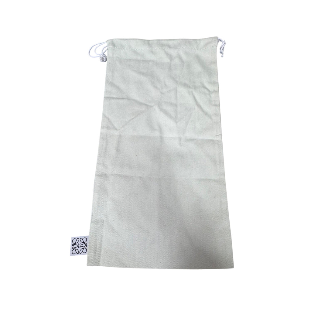 Loewe Cotton Drawstring Dust Bag 14.5x8 White Accessories Storage Handbag Purse