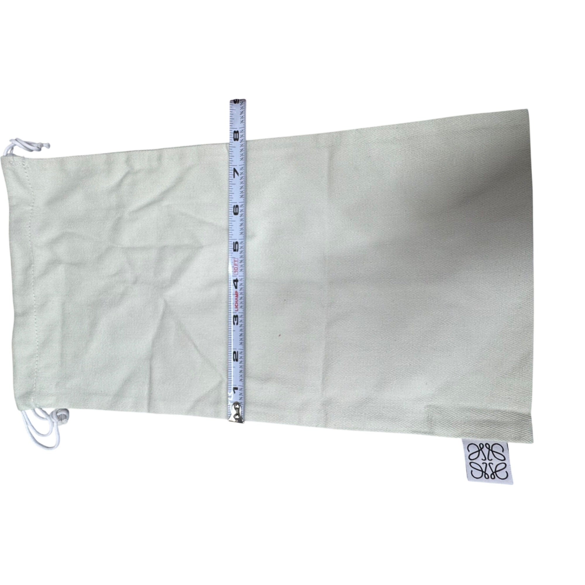 Loewe Cotton Drawstring Dust Bag 14.5x8 White Accessories Storage Handbag Purse
