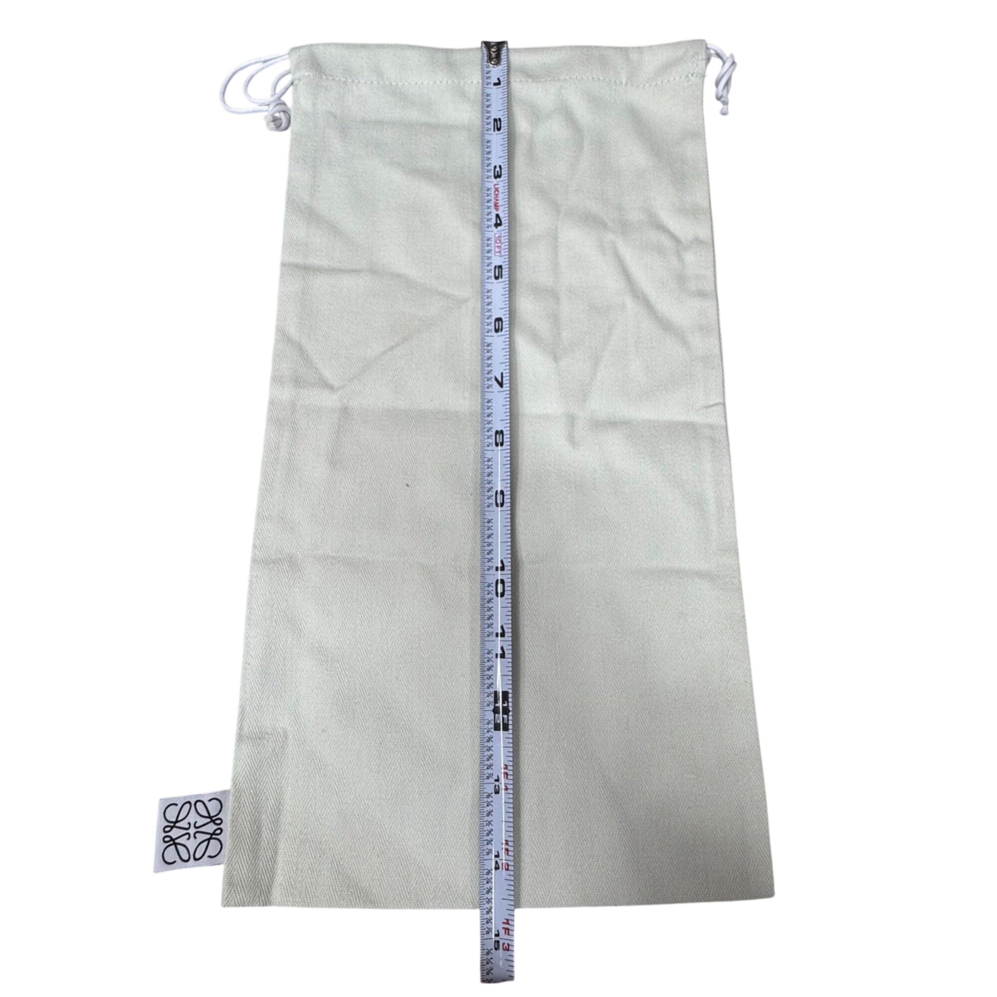 Loewe Cotton Drawstring Dust Bag 14.5x8 White Accessories Storage Handbag Purse