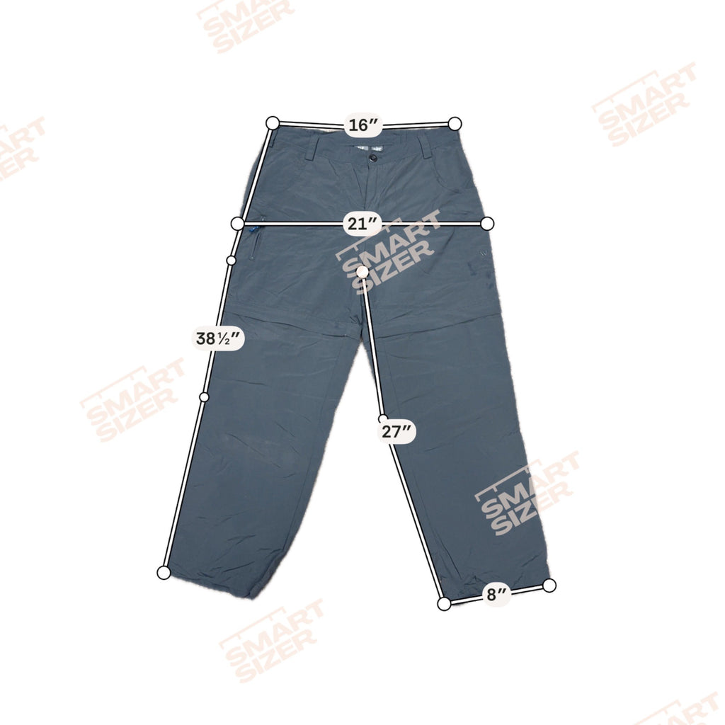 White Sierra Convertible Hiking Fishing Cargo Pants, Mens L x 32, OD Green Nylon