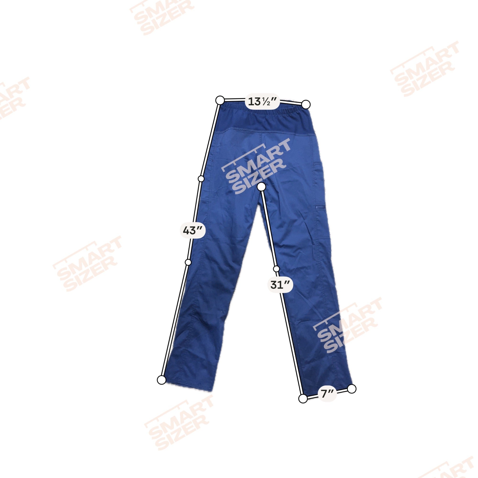 Cherokee Workwear Revolution Maternity Pants XS Navy & Royal Blue Panel  Pockets