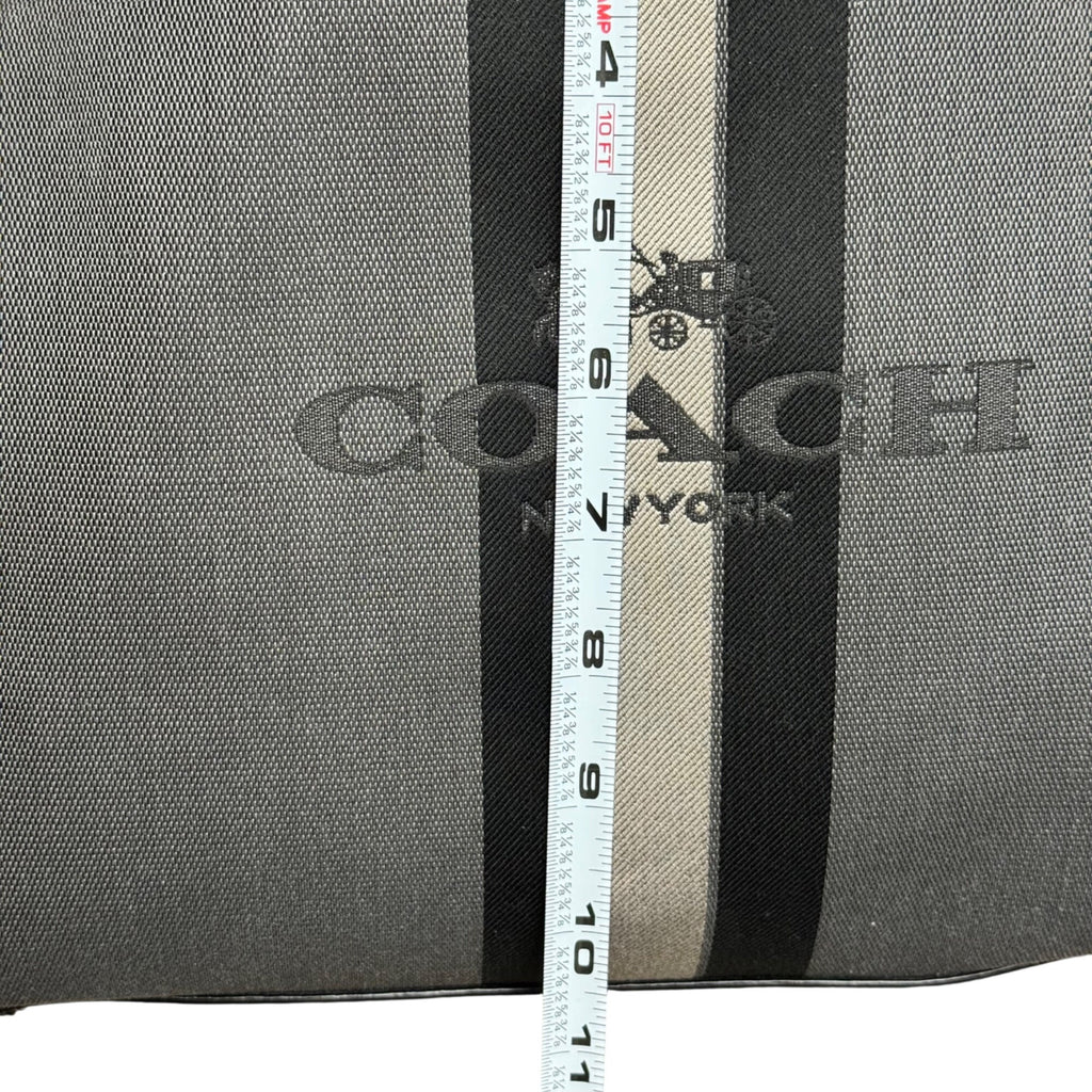 Coach Horse & Carriage Edie Jacquard Dust Bag Black Gray Shoulder Bag Purse NEW
