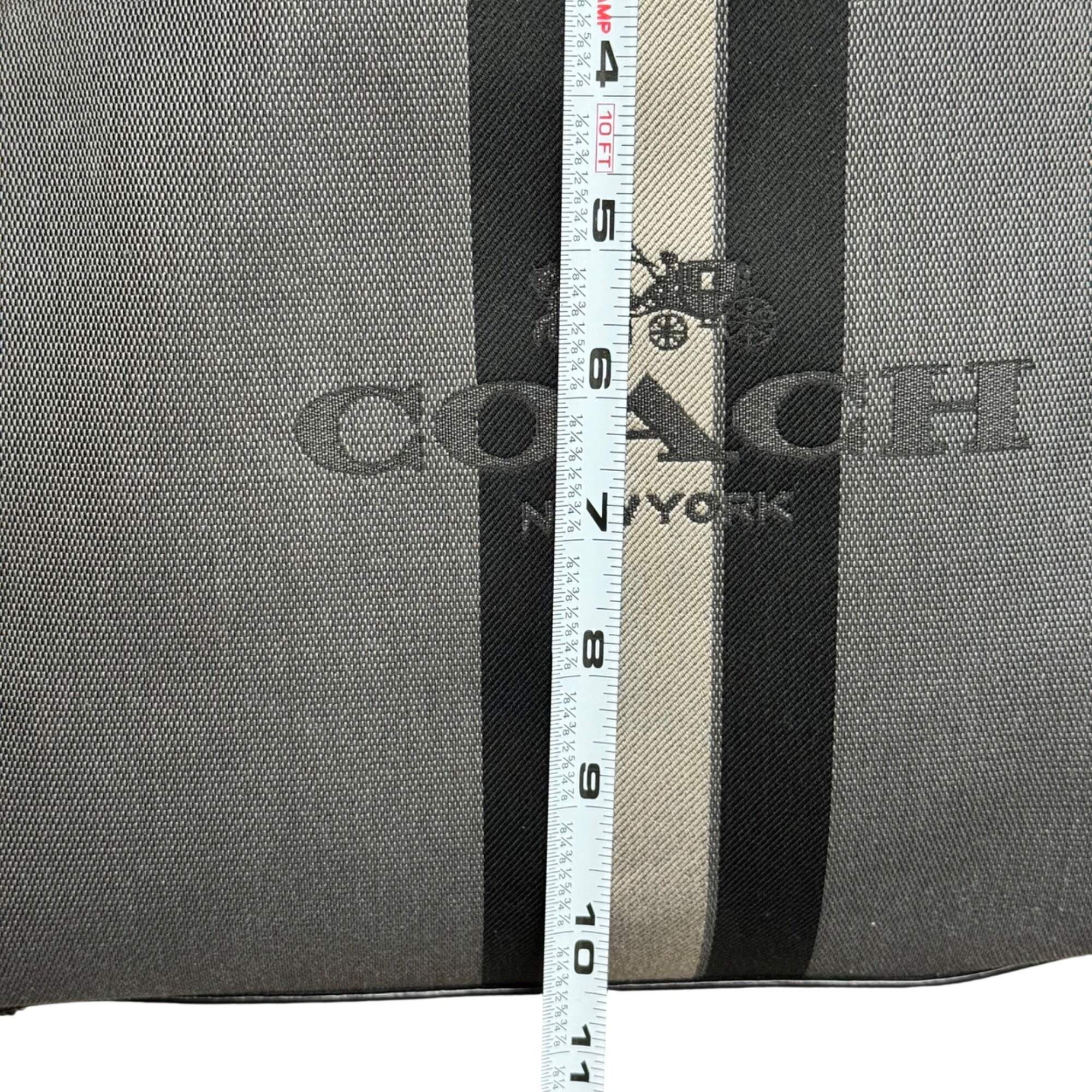 Coach Horse & Carriage Edie Jacquard Dust Bag Black Gray Shoulder Bag Purse NEW