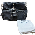 Prada Messenger Bag Black Nylon Saffiano Vela Purse Handbag w/ Dustbag Tessuto