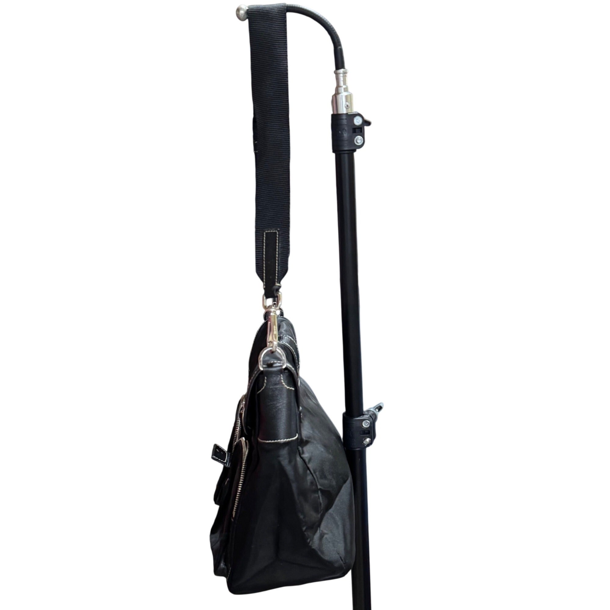 Prada Messenger Bag Black Nylon Saffiano Vela Purse Handbag w/ Dustbag Tessuto