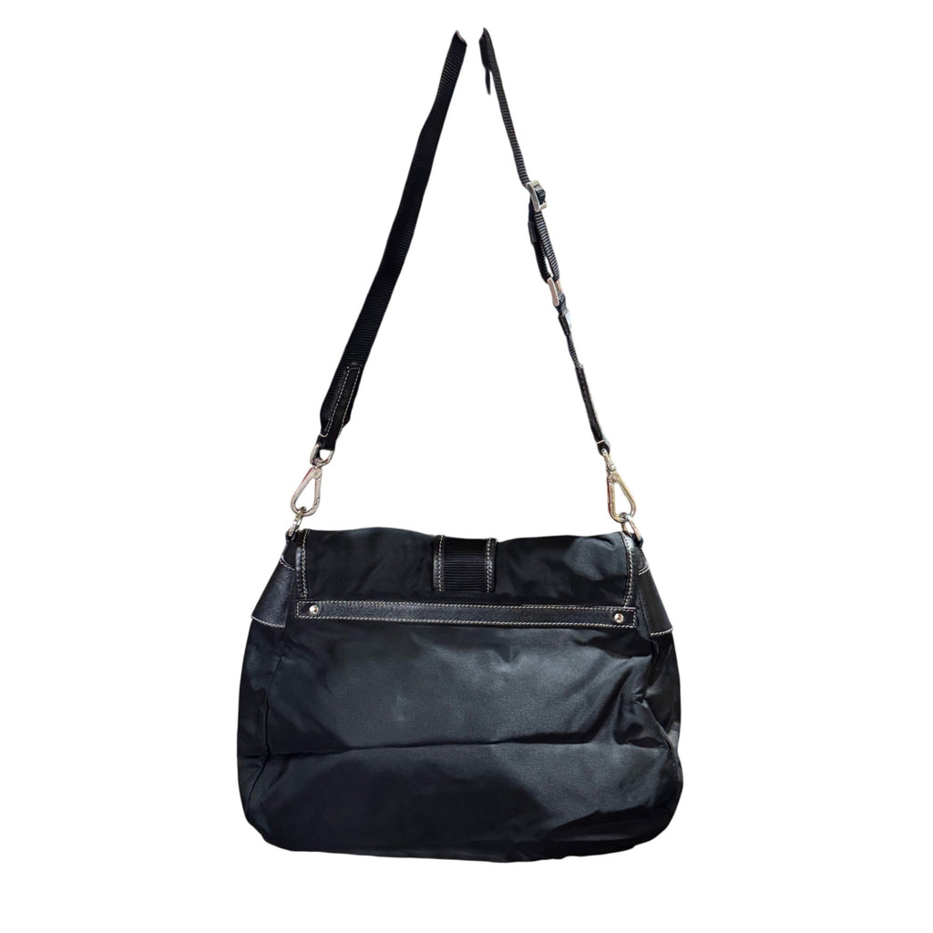 Prada Messenger Bag Black Nylon Saffiano Vela Purse Handbag w/ Dustbag Tessuto