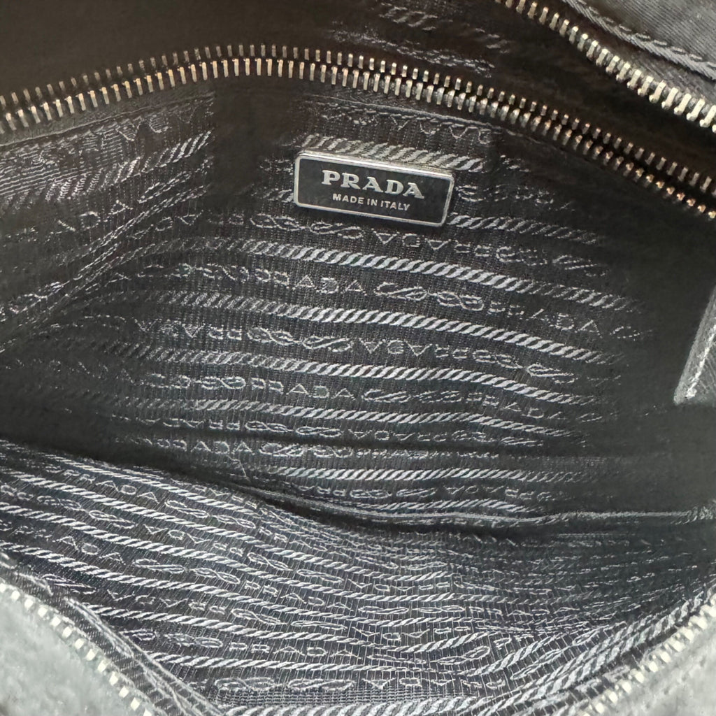 Prada Messenger Bag Black Nylon Saffiano Vela Purse Handbag w/ Dustbag Tessuto