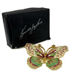 Avon KJL Kenneth Jay Lane Butterfly Pin Brooch Signed Pastel Enamel Crystal NEW