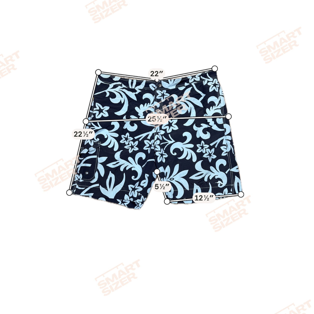 Tommy Bahama Relax Mens XXL Blue Floral Swim Trunks Cargo Pockets Mesh Lining