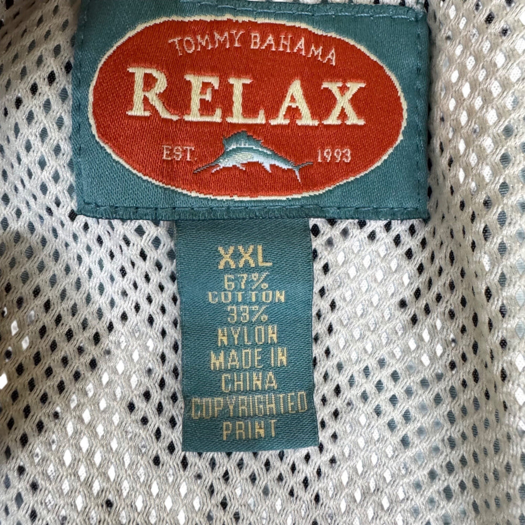 Tommy Bahama Relax Mens XXL Blue Floral Swim Trunks Cargo Pockets Mesh Lining