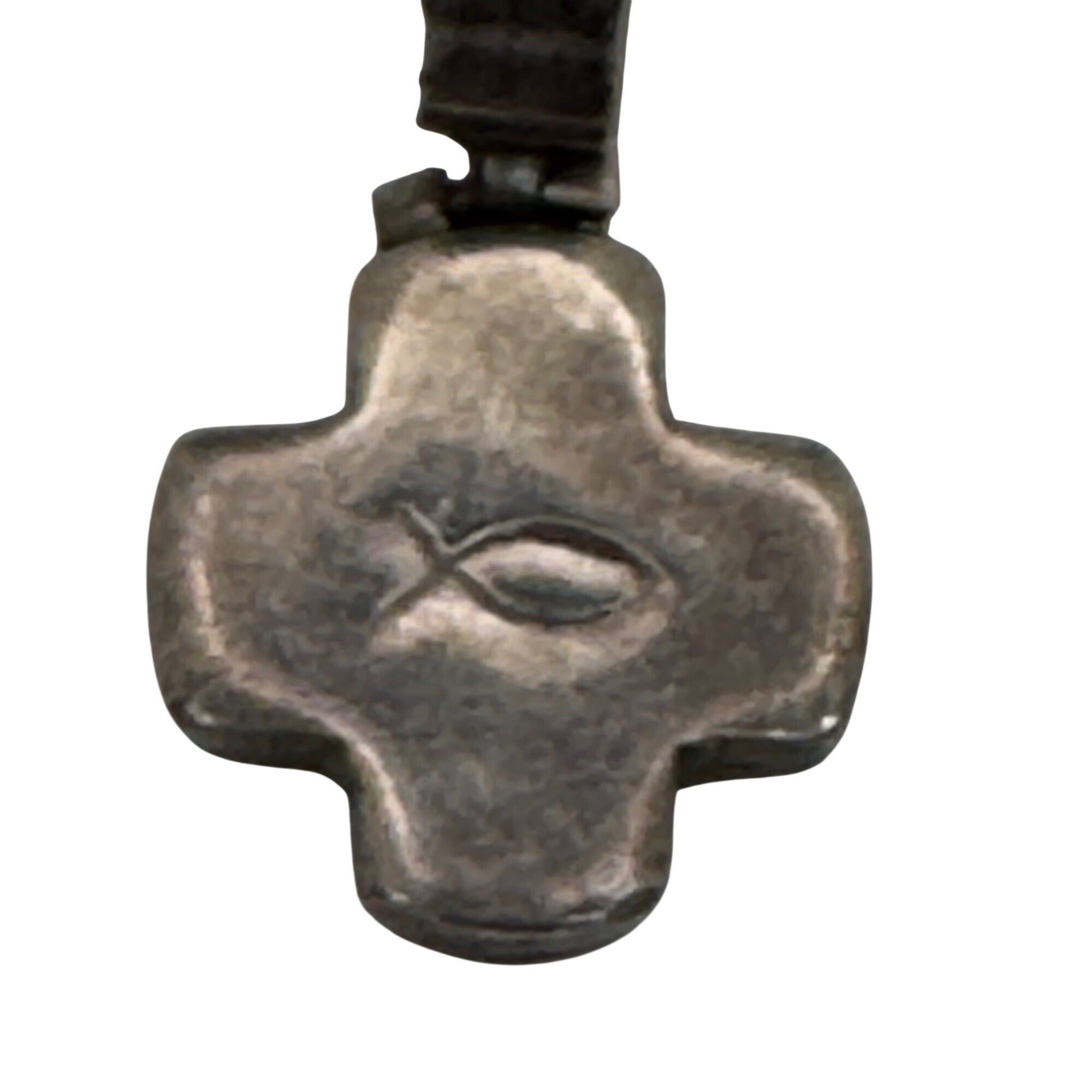 Silpada Ichthus Fish Cross Pendant S0866 Sterling Silver 925 Modernist Religious