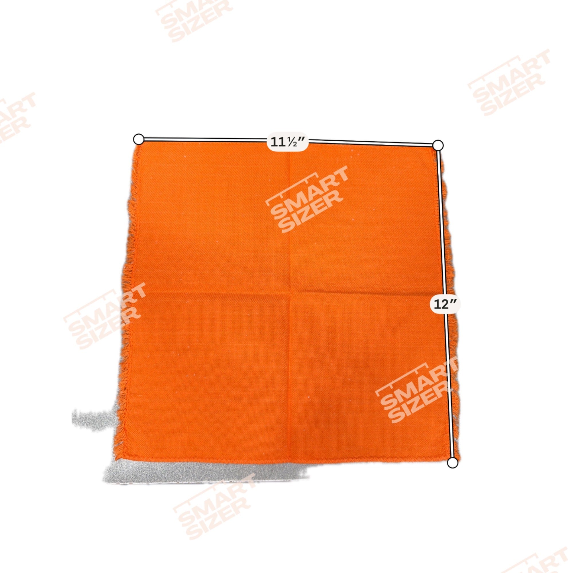 Orange Tablecloth 4 Napkins Set 51X64 Fringed Cotton Linen Blend Vintage Estate