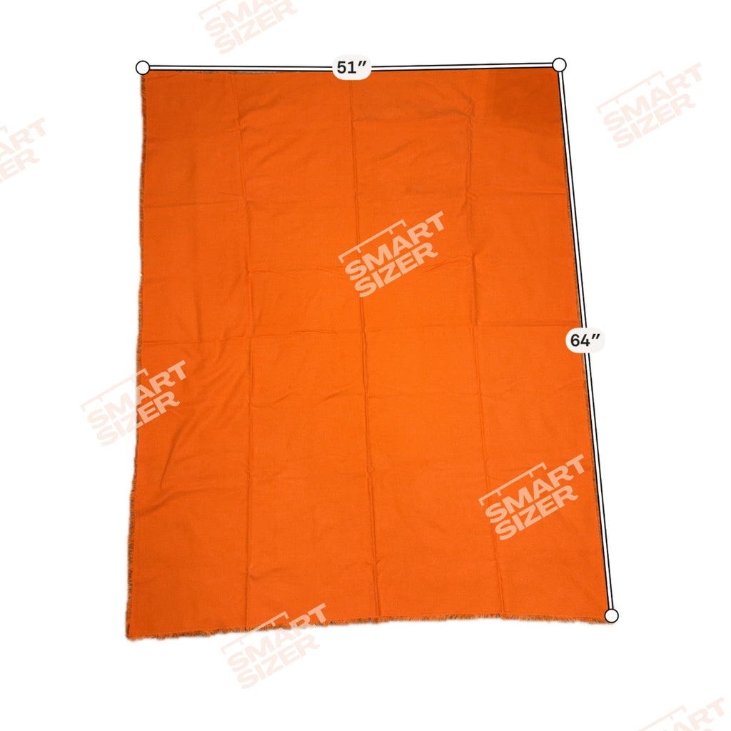 Orange Tablecloth 4 Napkins Set 51X64 Fringed Cotton Linen Blend Vintage Estate
