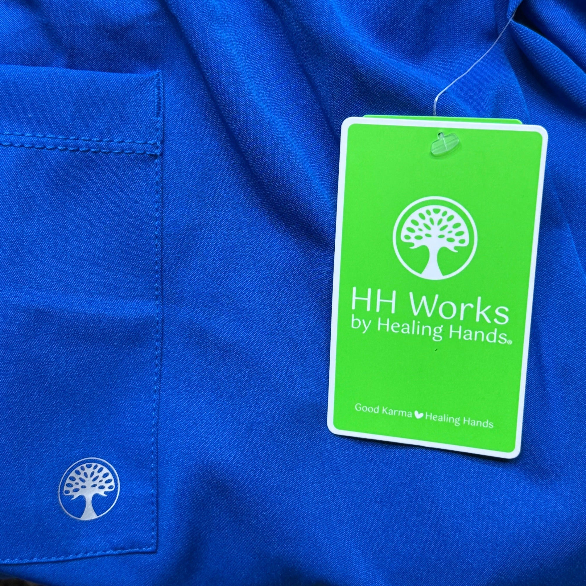 HH Works Healing Hands Scrub Pants 2XL Style 9590 Royal Blue Green Lot of 3 NEW