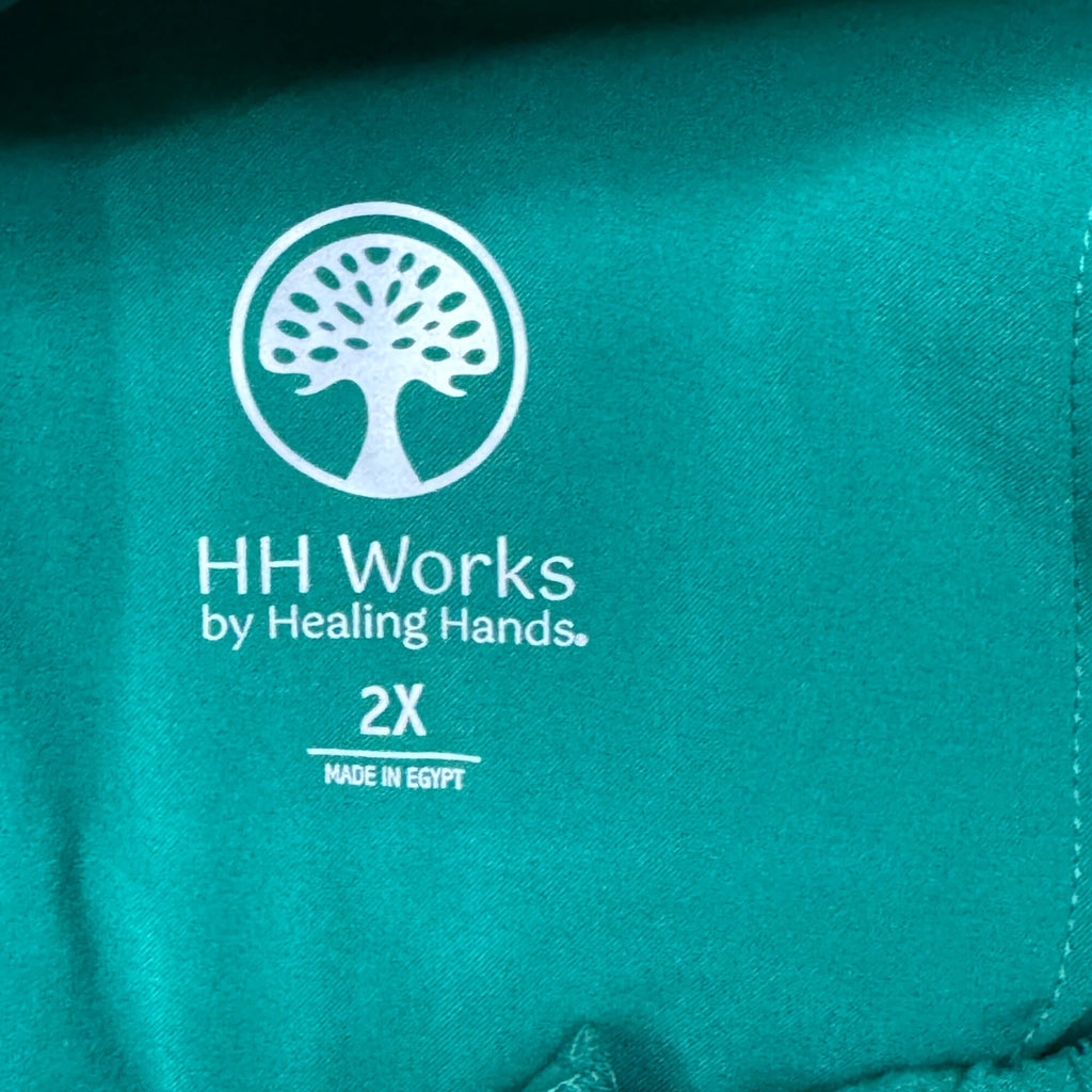 HH Works Healing Hands Scrub Pants 2XL Style 9590 Royal Blue Green Lot of 3 NEW