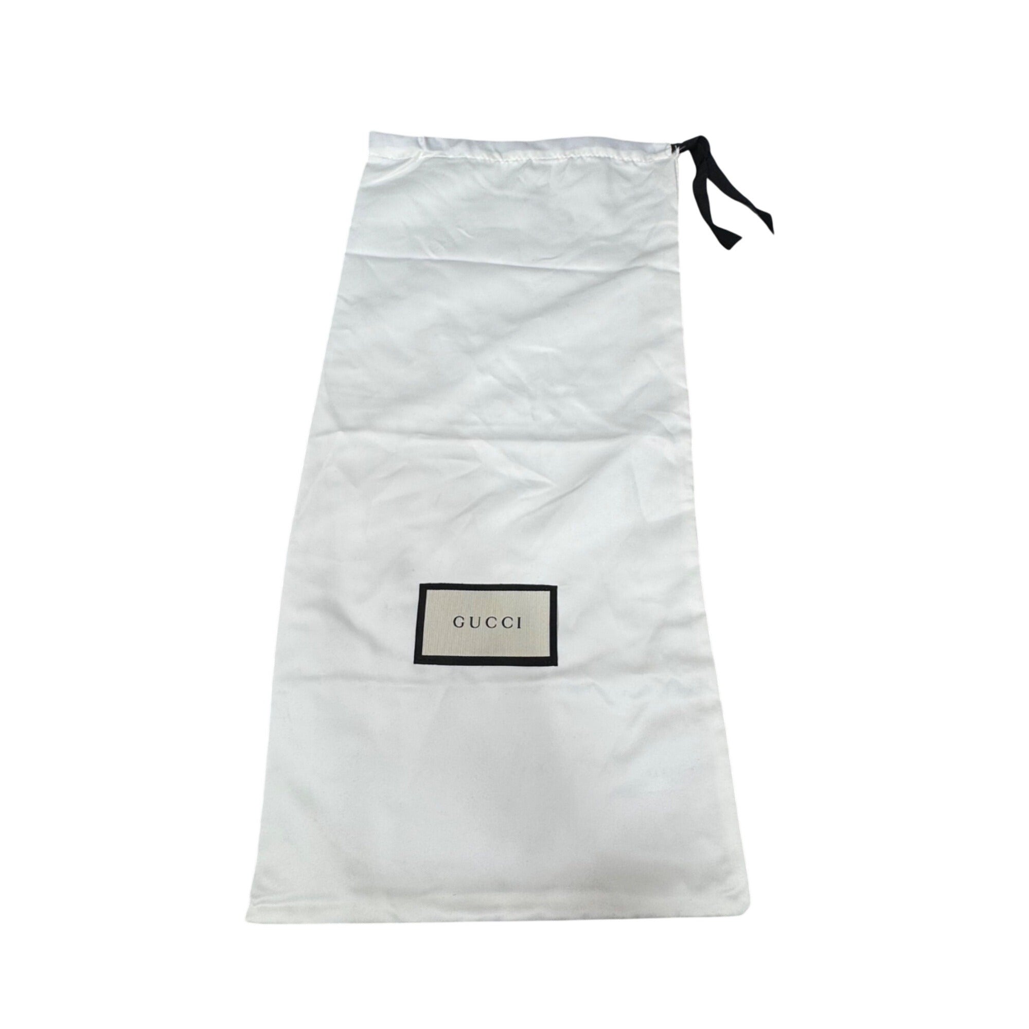 Gucci White Drawstring Dust Bag With Logo 19x8.5  Protective Storage Shoes Boots