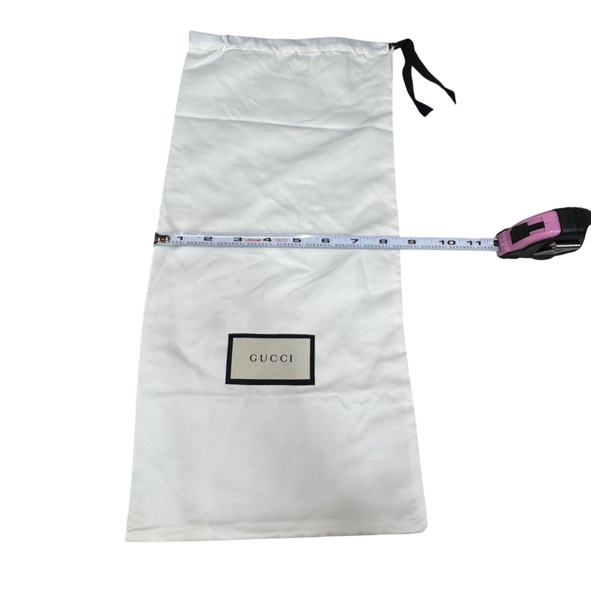 Gucci White Drawstring Dust Bag With Logo 19x8.5  Protective Storage Shoes Boots