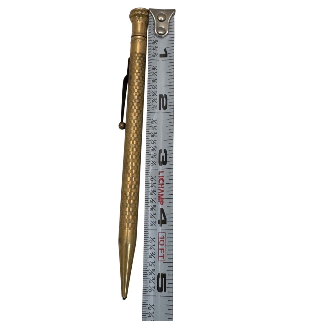 Antique Gold-Filled Mechanical Pencil Textured Barrel Pocket Clip Estate Vintage
