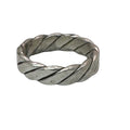 Sterling Silver Twisted Ring Band Link 925 Size 11 Ring Boho Knuckle Textured