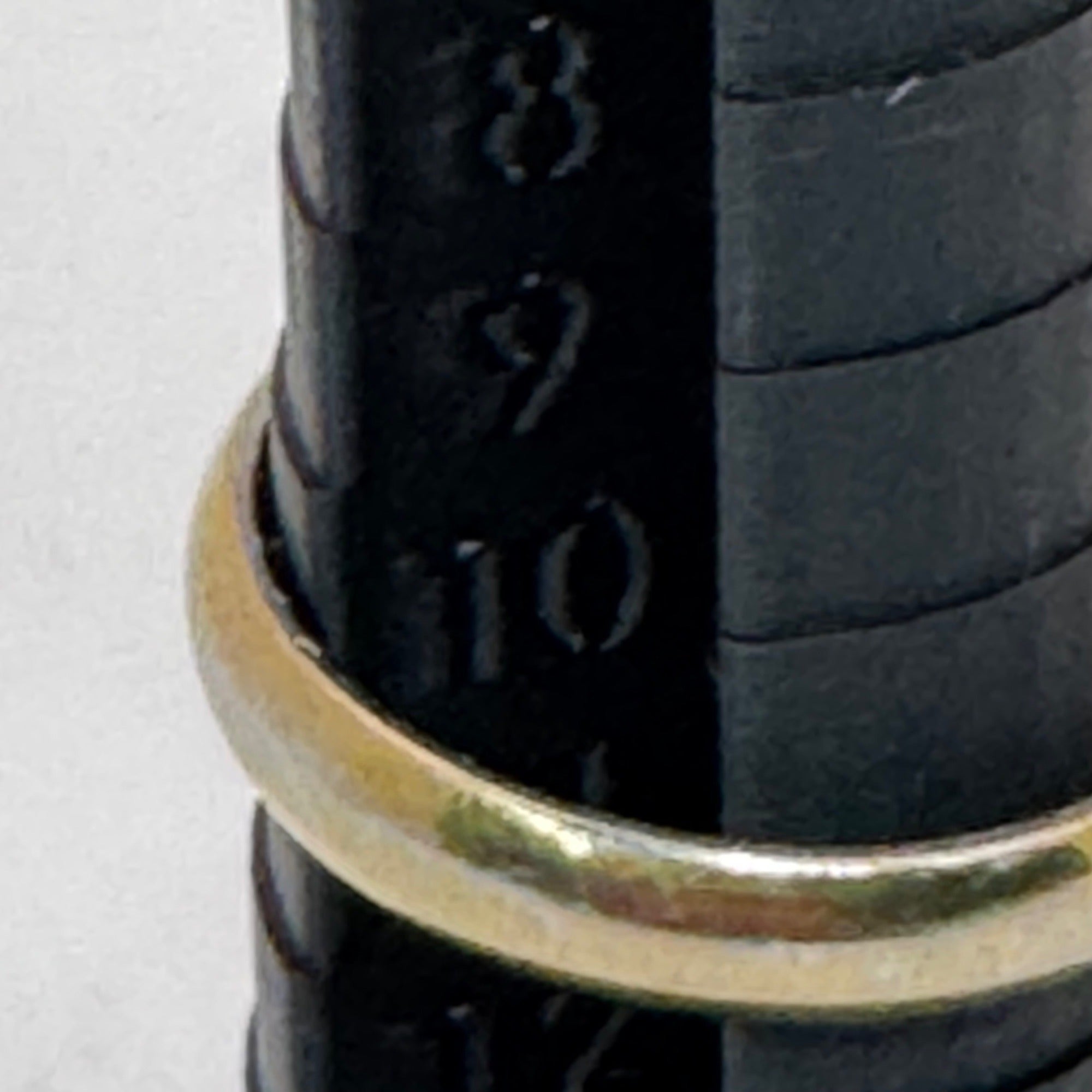 Vintage 14K Yellow Gold Plain Wedding Band Ring Size 10 Engraved Classic 3.38g