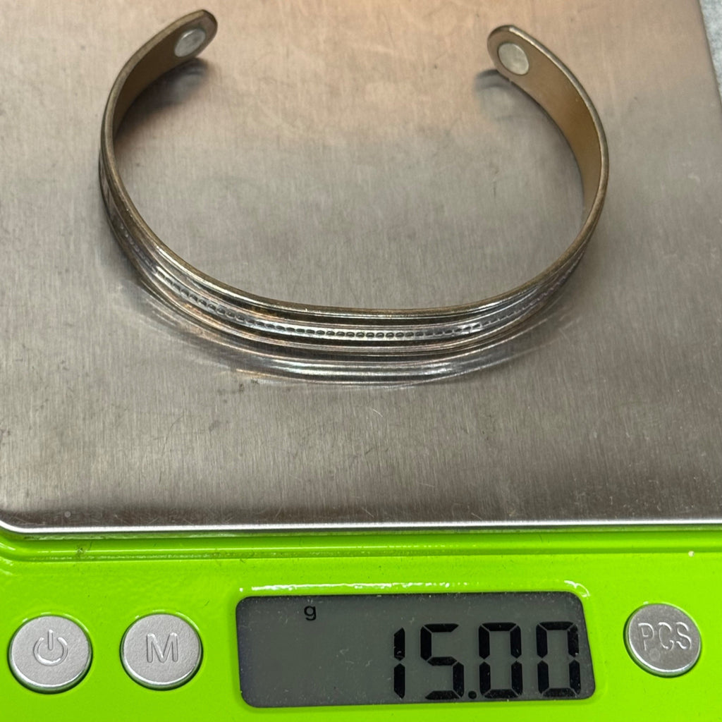 Sabona Copper Magnetic Therapy Bracelet Vintage USA 5.25” 24k Gold Plated READ