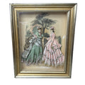 Antique La Mode Illustree Print 3D Shadow Box Embellished Fabric 12x15 Fashion