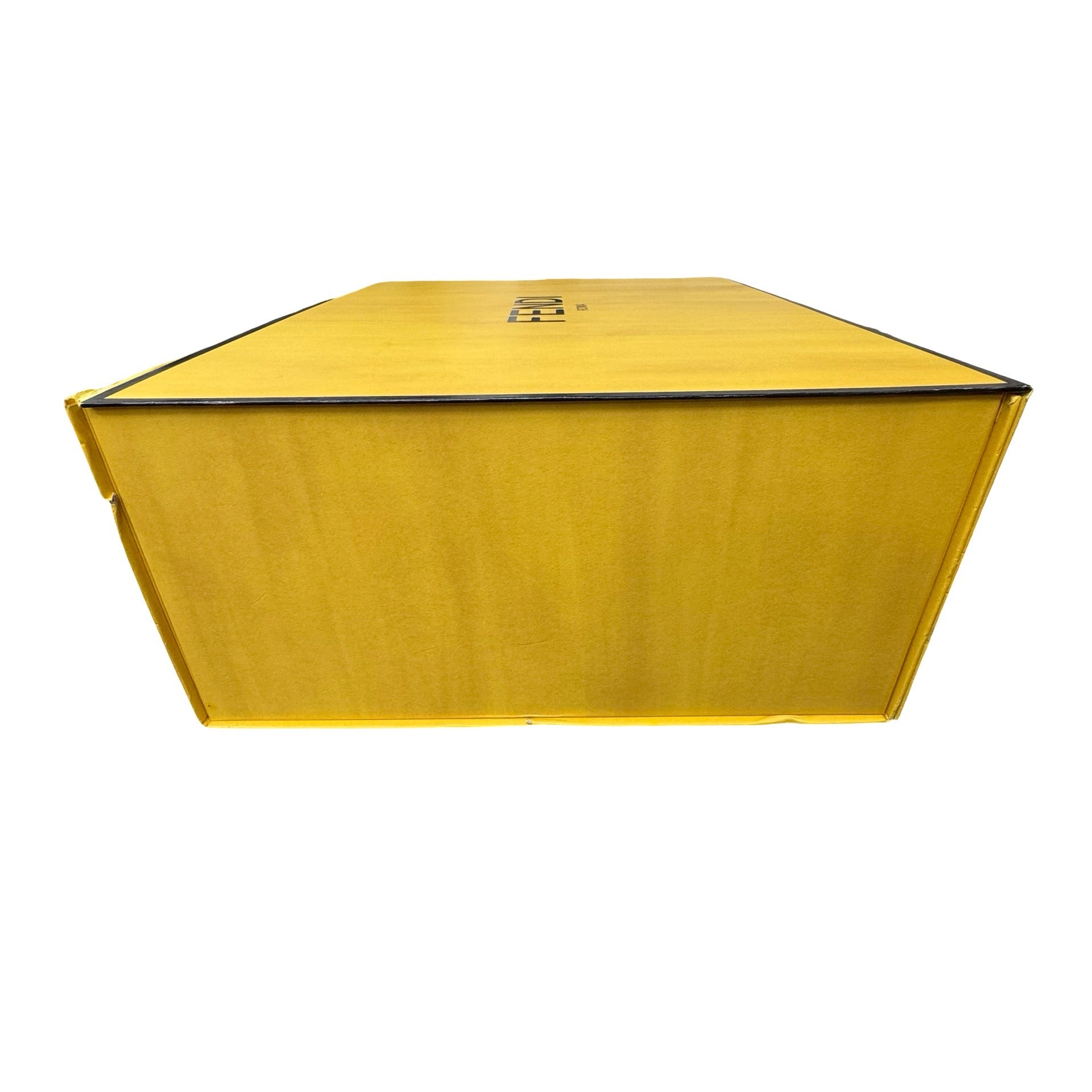 Fendi Authentic Magnetic XL Yellow Gift Box Black Trim Logo Branding 20x16 READ