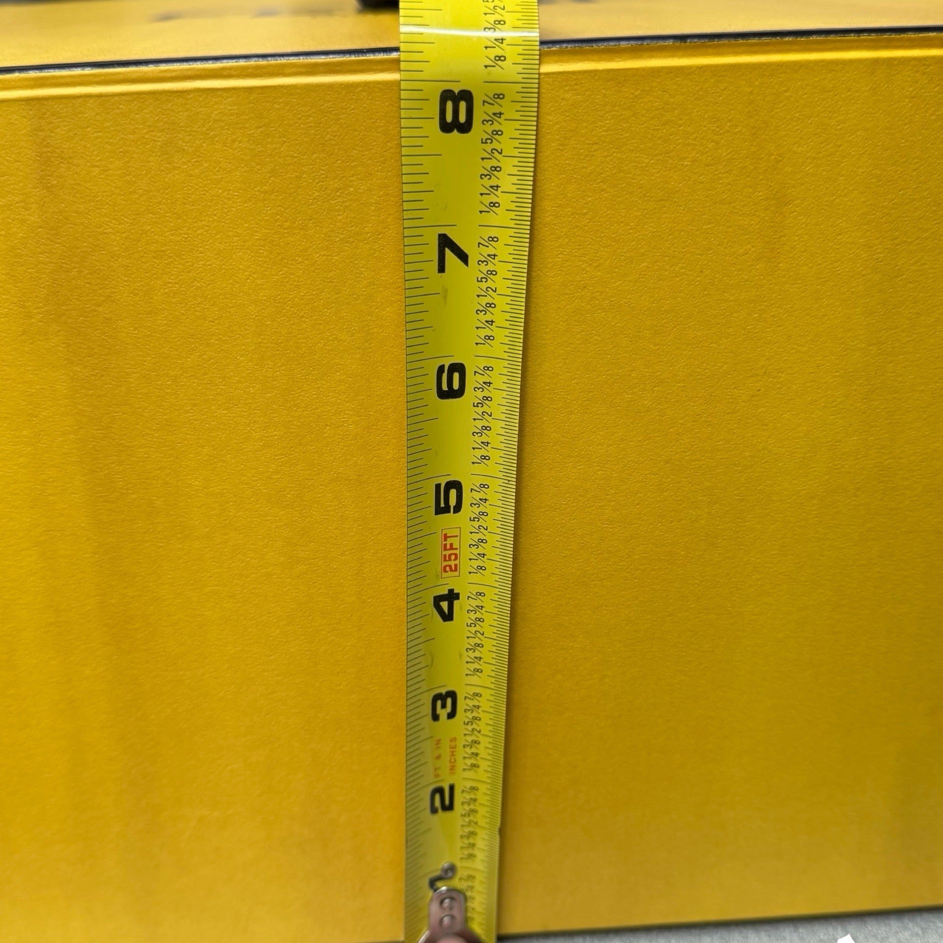 Fendi Authentic Magnetic XL Yellow Gift Box Black Trim Logo Branding 20x16 READ