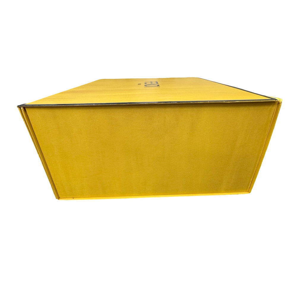 Fendi Authentic Magnetic XL Yellow Gift Box Black Trim Logo Branding 20x16 READ