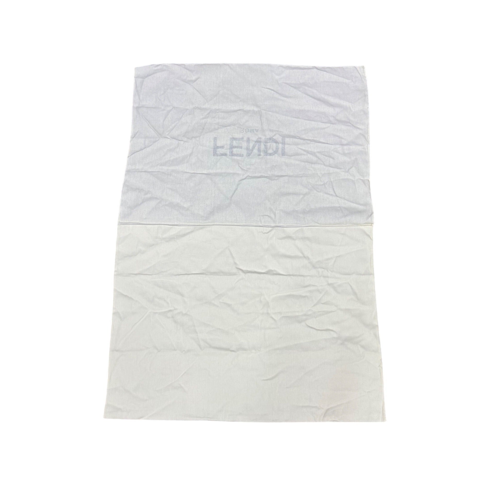 Fendi Extra Large White Cotton Dust Bag 24" x 17.5" Storage Handbag Purse Logo