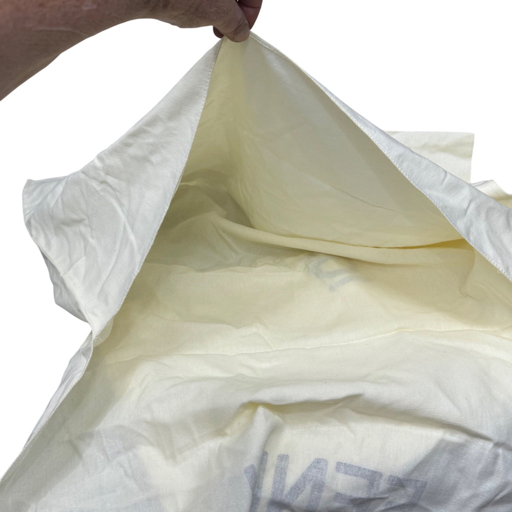 Fendi Extra Large White Cotton Dust Bag 24" x 17.5" Storage Handbag Purse Logo